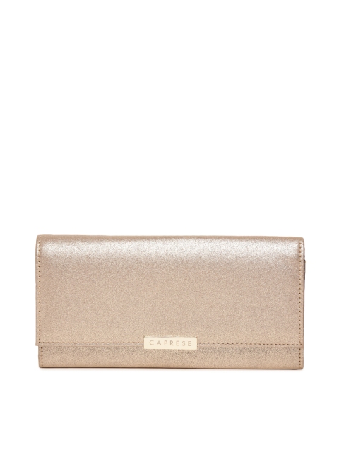 

Caprese Women Gold-Toned Solid Three Fold Wallet