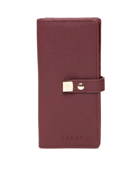 

Caprese Women Burgundy Solid Two Fold Wallet