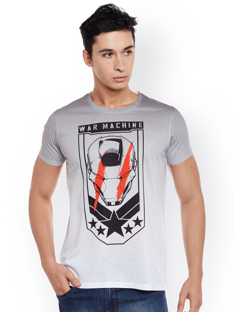 

Marvel by Wear Your Mind Men Off-White Printed Round Neck T-shirt