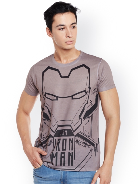 

Marvel by Wear Your Mind Men Grey Printed Round Neck T-shirt