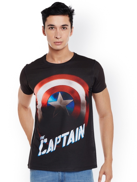 

Marvel by Wear Your Mind Men Black Printed Round Neck T-shirt