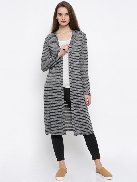 

Global Desi Grey Striped Longline Shrug