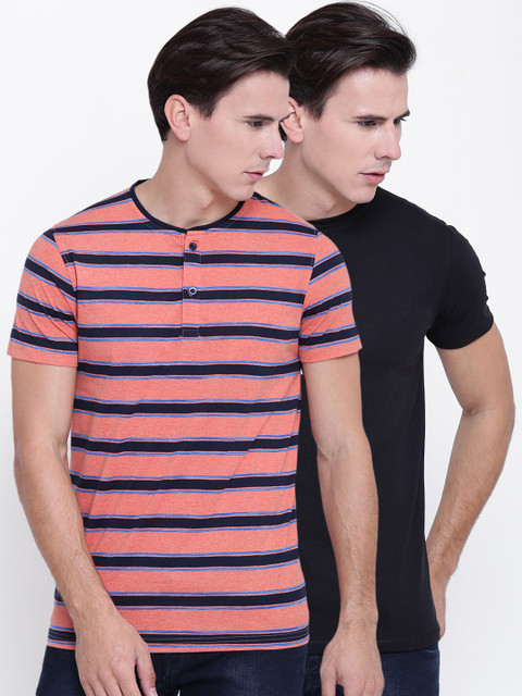 

Foreign Culture Men Pack of 2 T-shirts, Coral