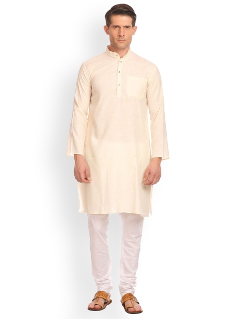 

Wintage Men Cream-Coloured Solid Kurta with Pyjamas