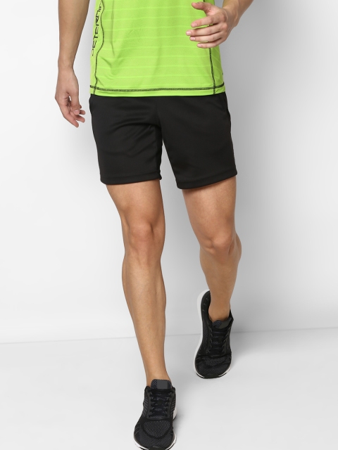 

rock.it Men Black Solid Swift Dry Sports Shorts