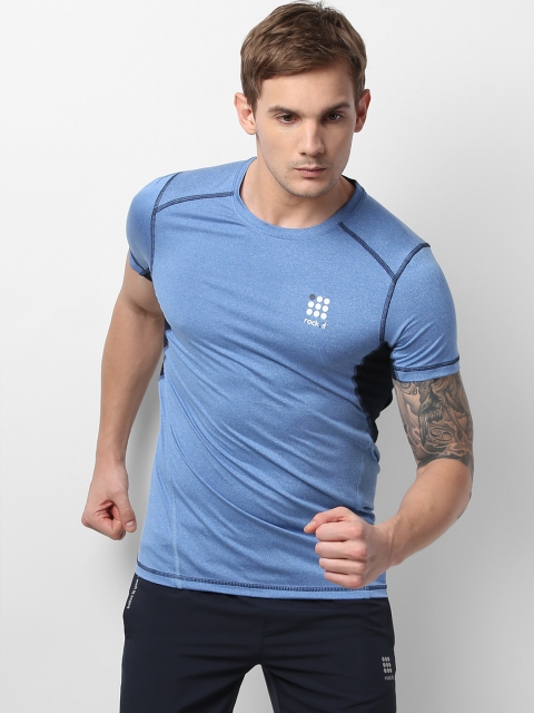 

rock.it Men Blue Printed Back Round Neck T-shirt
