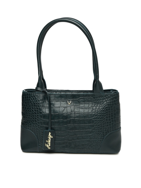 

Hidesign Navy Blue Textured Leather Shoulder Bag