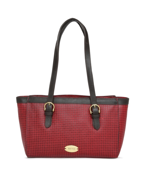 

Hidesign Red Textured Leather Shoulder Bag