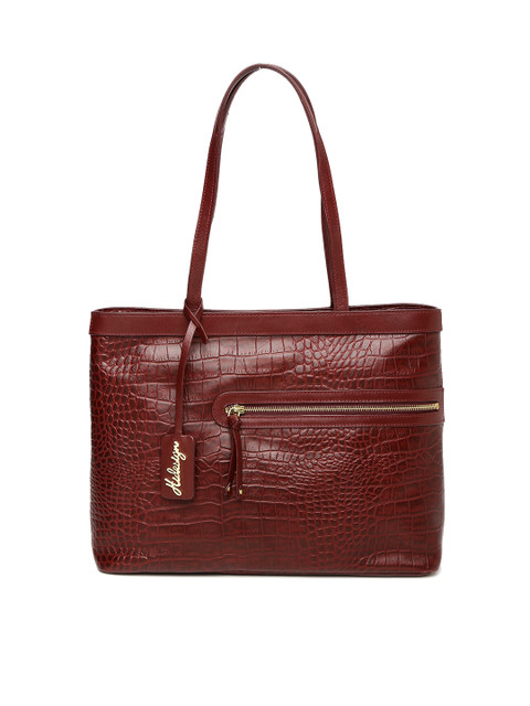 

Hidesign Maroon Textured Shoulder Bag