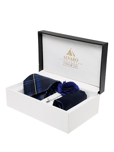 

Alvaro Castagnino Men Blue, Black & White Accessory Gift Set