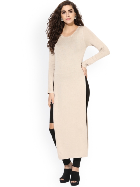 

Kazo Women Beige Solid Pullover