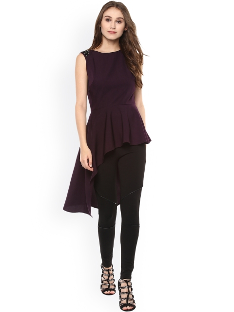 

Kazo Women Purple Embellished Top