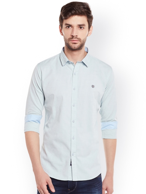 

Duke Men Blue Slim Fit Solid Casual Shirt