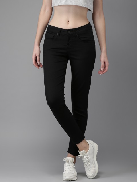 

Moda Rapido Women Black Skinny Fit Mid-Rise Clean Look Stretchable Jeans