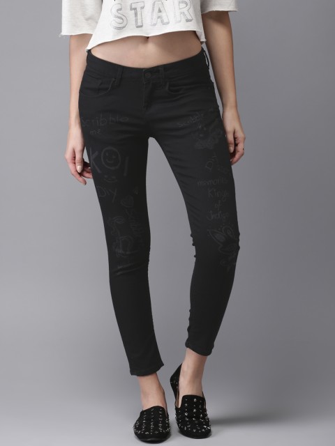 

Moda Rapido Women Black Skinny Fit Mid-Rise Clean Look Stretchable Jeans