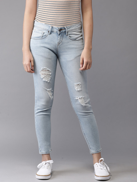 

Moda Rapido Women Blue Skinny Fit Mid-Rise Mildly Distressed Stretchable Jeans
