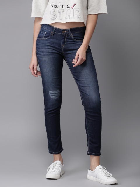 

HERE&NOW Women Blue Skinny Fit Mid-Rise Clean Look Stretchable Jeans