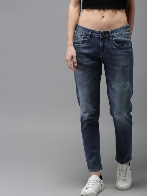 

HERE&NOW Women Blue Skinny Fit Mid-Rise Clean Look Stretchable Jeans