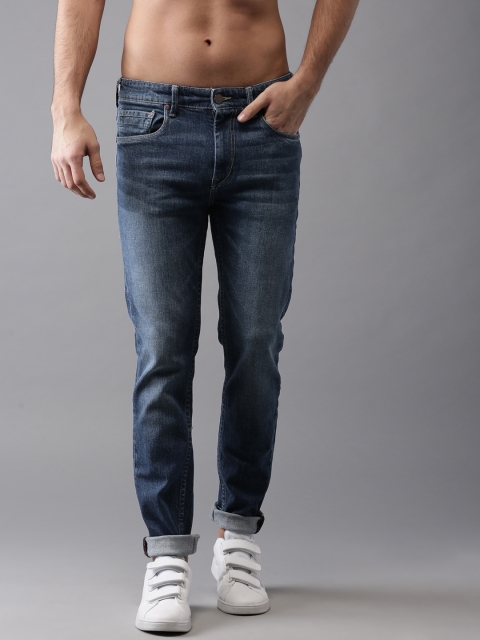 

HERE&NOW Men Blue Slim Fit Mid-Rise Clean Look Stretchable Jeans