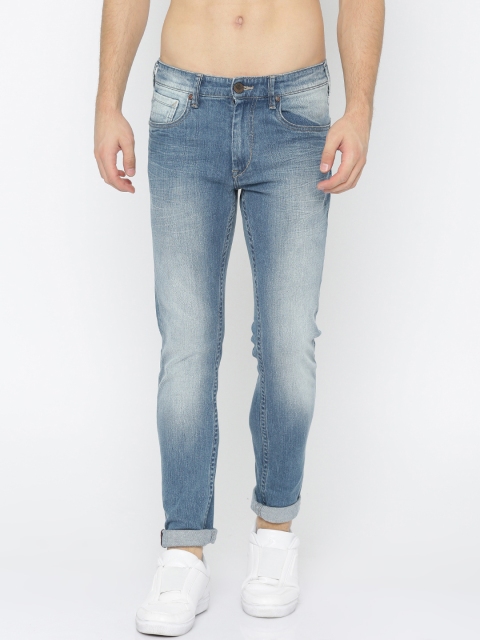 

HERE&NOW Men Blue Slim Fit Mid-Rise Clean Look Stretchable Jeans