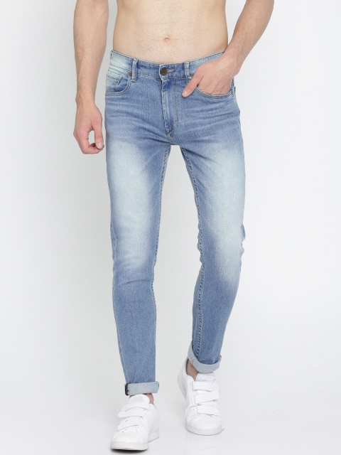 

HERE&NOW Men Blue Slim Fit Mid-Rise Clean Look Stretchable Jeans