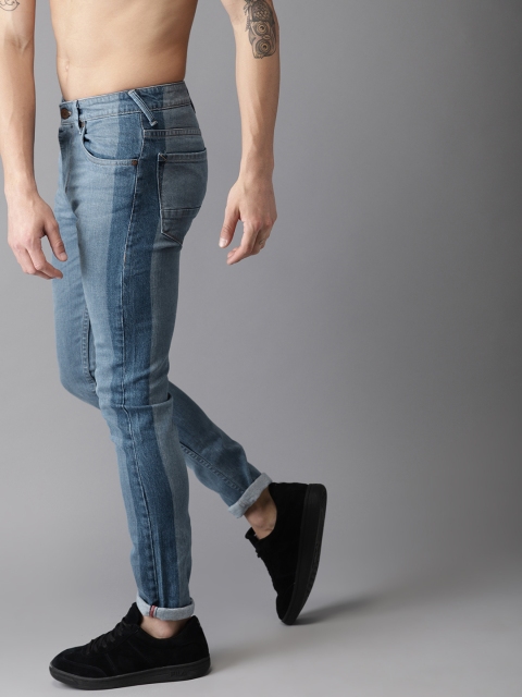 

HERE&NOW Men Blue Slim Fit Mid-Rise Clean Look Stretchable Jeans