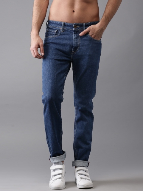 

HERE&NOW Men Blue Slim Fit Mid-Rise Clean Look Stretchable Jeans