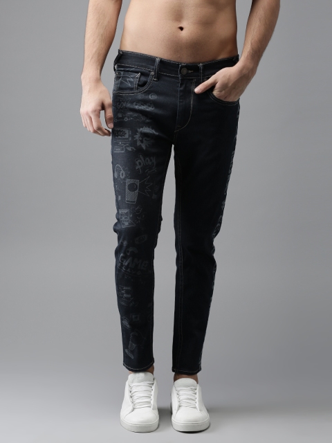 

Moda Rapido Men Blue Skinny Fit Mid-Rise Clean Look Cropped Stretchable Jeans