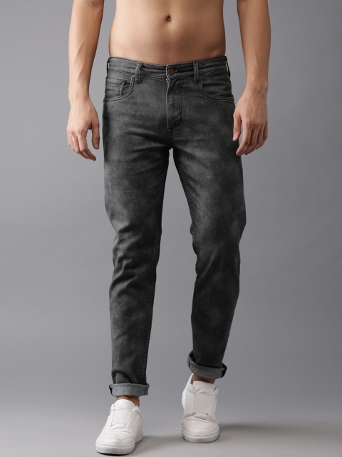 

HERE&NOW Men Grey Slim Fit Mid-Rise Clean Look Stretchable Jeans