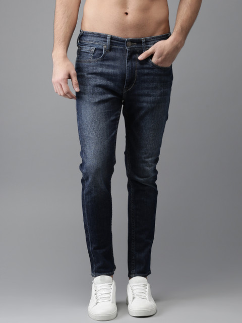 

Moda Rapido Men Blue Skinny Fit Mid-Rise Clean Look Stretchable Cropped Jeans