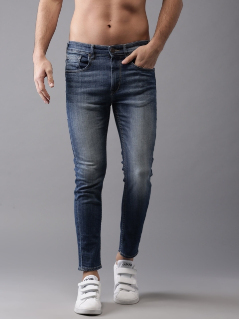 

Moda Rapido Men Blue Skinny Fit Cropped Mid-Rise Clean Look Stretchable Jeans