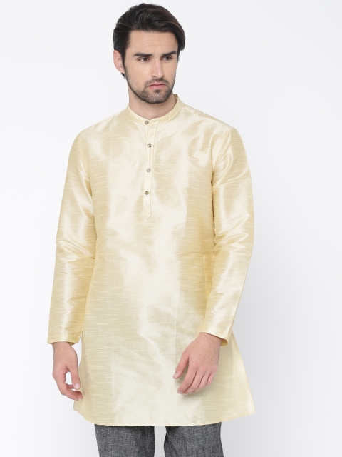 

Lombard Men Beige Solid A-Line Kurta