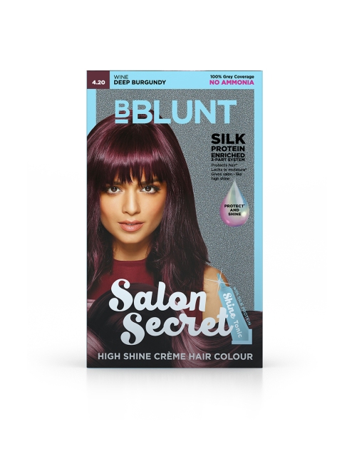 

BBLUNT Salon Secret Wine Deep Burgundy High Shine Creme Hair Colour 4.20 100 g