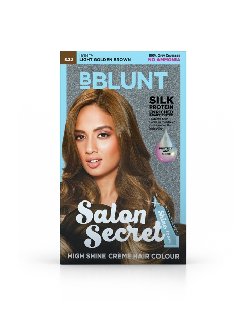 

BBLUNT Salon Secret Honey Light Golden Brown High Shine Creme Hair Colour 5.32 100 g
