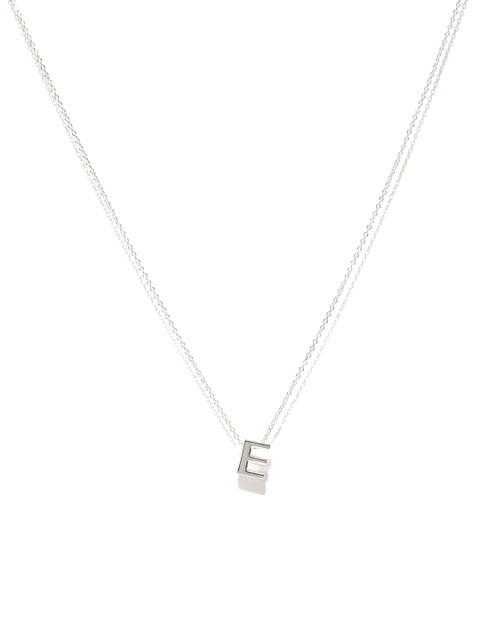 

Accessorize Silver-Plated E-Shaped Pendant with Chain