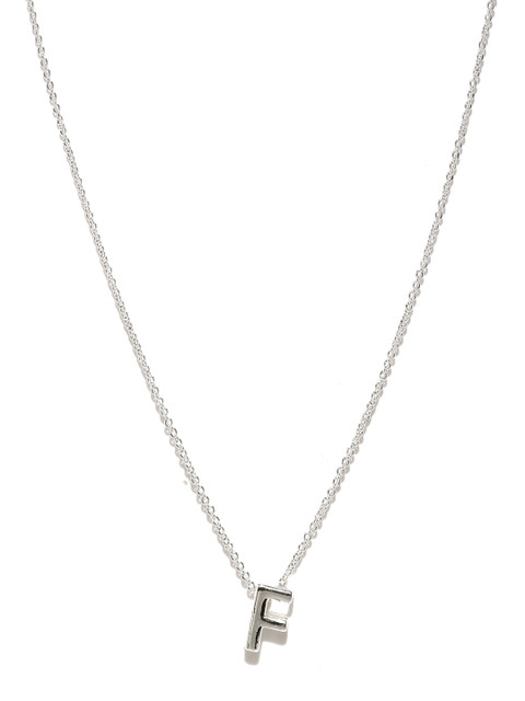 

Accessorize Silver-Plated F-Shaped Pendant with Necklace