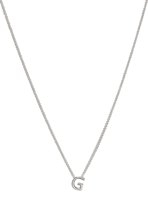 

Accessorize Silver-Plated G-Shaped Pendant with Necklace