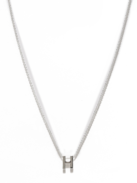 

Accessorize Silver-Plated H-Shaped Pendant with Necklace