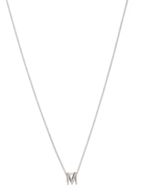 

Accessorize Silver-Plated M-Shaped Pendant with Chain