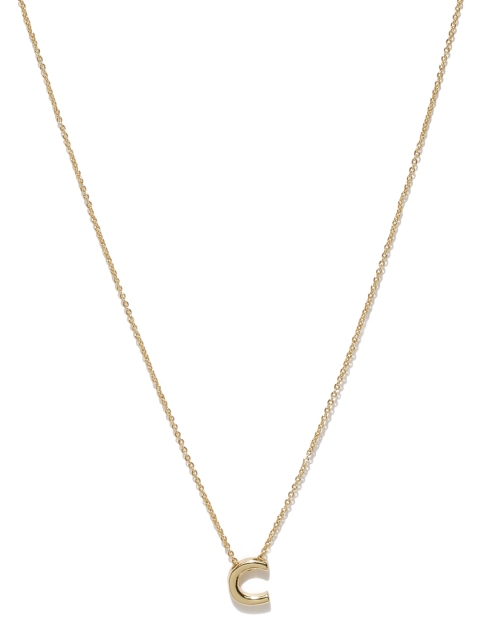 

Accessorize Gold-Plated C-Shaped Pendant with Chain