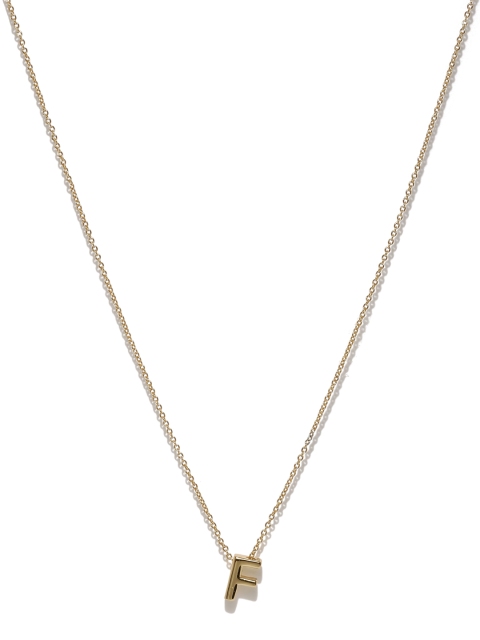 

Accessorize Gold-Plated F-Shaped Pendant with Chain