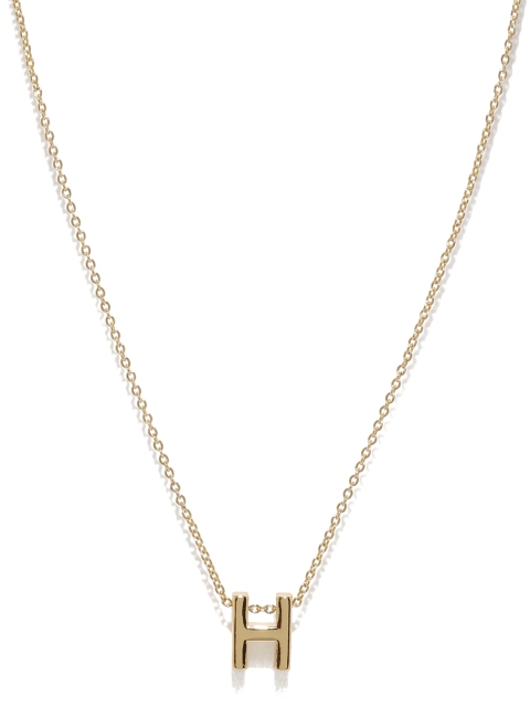 

Accessorize Gold-Plated H-Shaped Pendant with Chain