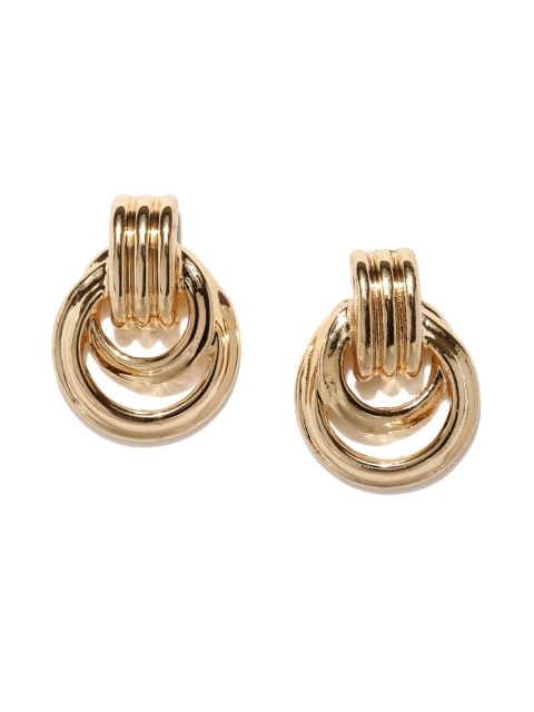 

Accessorize Gold-Toned Circular Drop Earrings