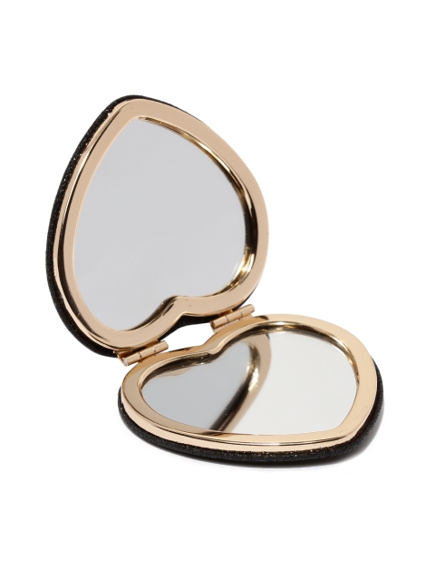 

Accessorize Women Black Heart-Shaped Pocket Mirror
