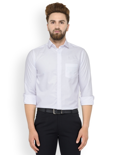 

JAINISH Men White Classic Slim Fit Solid Formal Shirt