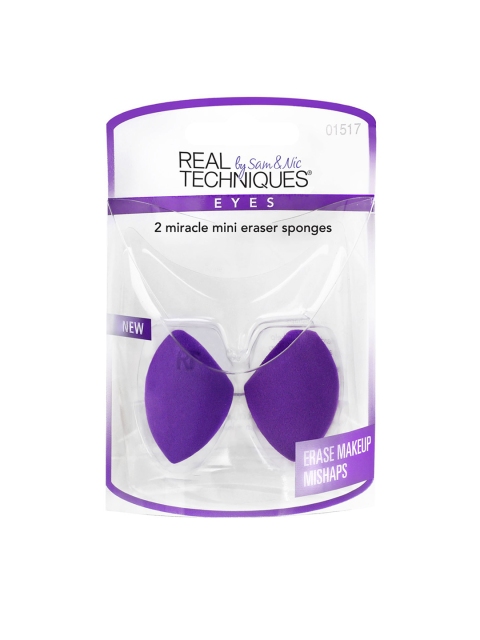 

Real Techniques Set of 2 Miracle Mini Eraser Sponges, Purple