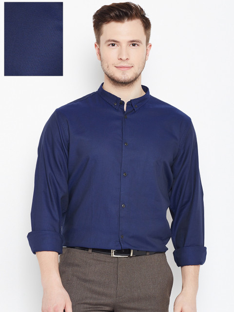 

Blackberrys Men Navy Slim Fit Solid Formal Shirt, Navy blue