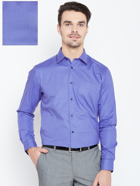 

Blackberrys Men Blue Slim Fit Printed Formal Shirt