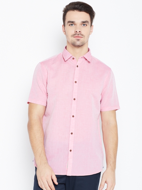 

Blackberrys Men Pink Slim Fit Solid Casual Shirt