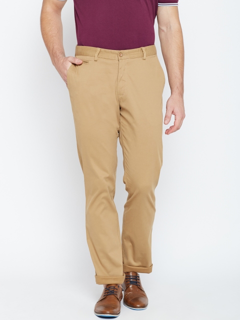 

Blackberrys Men Khaki Regular Fit Solid Chinos